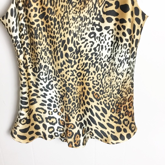 Josie Natori Leopard Silky Tank Size M - Picture 3 of 5